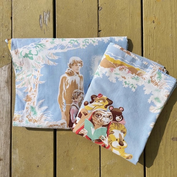 VINTAGE 1983 E.T. Twin flat and fitted sheet - Picture 2 of 3